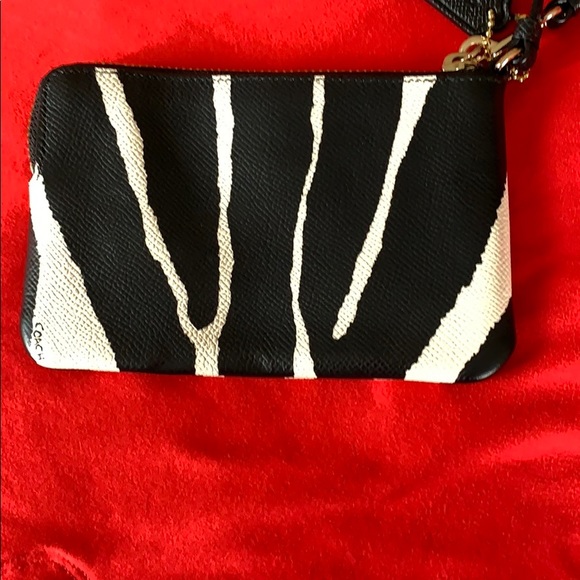 Zebra Coach wristlet. - Picture 3 of 4